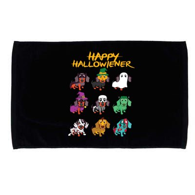 Happy Halloweiner Funny Dogs Lover Microfiber Hand Towel