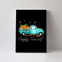 Happy Harvest Fall Season Pumpkin Truck Thanksgiving Vintage Canvas