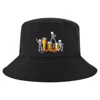 Happy Halloween Funny Skeleton Drinking Beer Cool Comfort Performance Bucket Hat