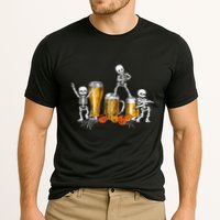 Happy Halloween Funny Skeleton Drinking Beer Performance Shirt