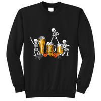 Happy Halloween Funny Skeleton Drinking Beer Sweatshirt