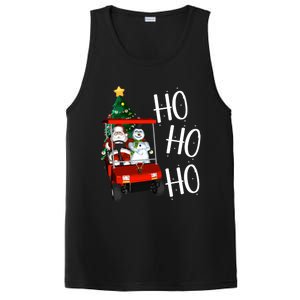 Ho Ho Funny Santa On Golf Cart With Christmas Tree Gift PosiCharge Competitor Tank