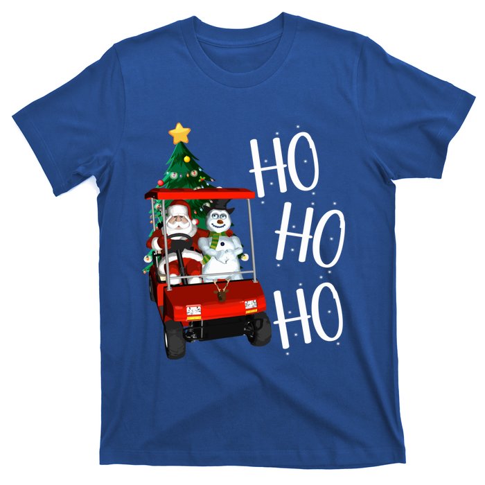 Ho Ho Funny Santa On Golf Cart With Christmas Tree Gift T-Shirt