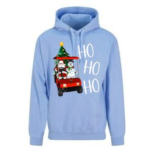 Ho Ho Funny Santa On Golf Cart With Christmas Tree Gift Unisex Surf Hoodie