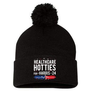 Healthcare Hotties For Harris 24 Quote Pom Pom 12in Knit Beanie