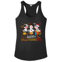 Happy HalloThanksMas Funny Santa Cow Halloween Thanksgiving Ladies PosiCharge Competitor Racerback Tank