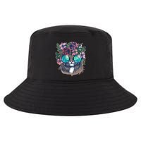 Hippy Hipster Flower Crown Cat Cool Comfort Performance Bucket Hat