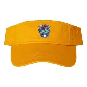 Hippy Hipster Flower Crown Cat Valucap Bio-Washed Visor