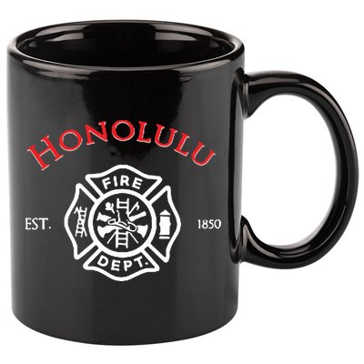 Honolulu Hawaii Fire Department Firefighters Rescue 11oz C Handle Ceramic Mug