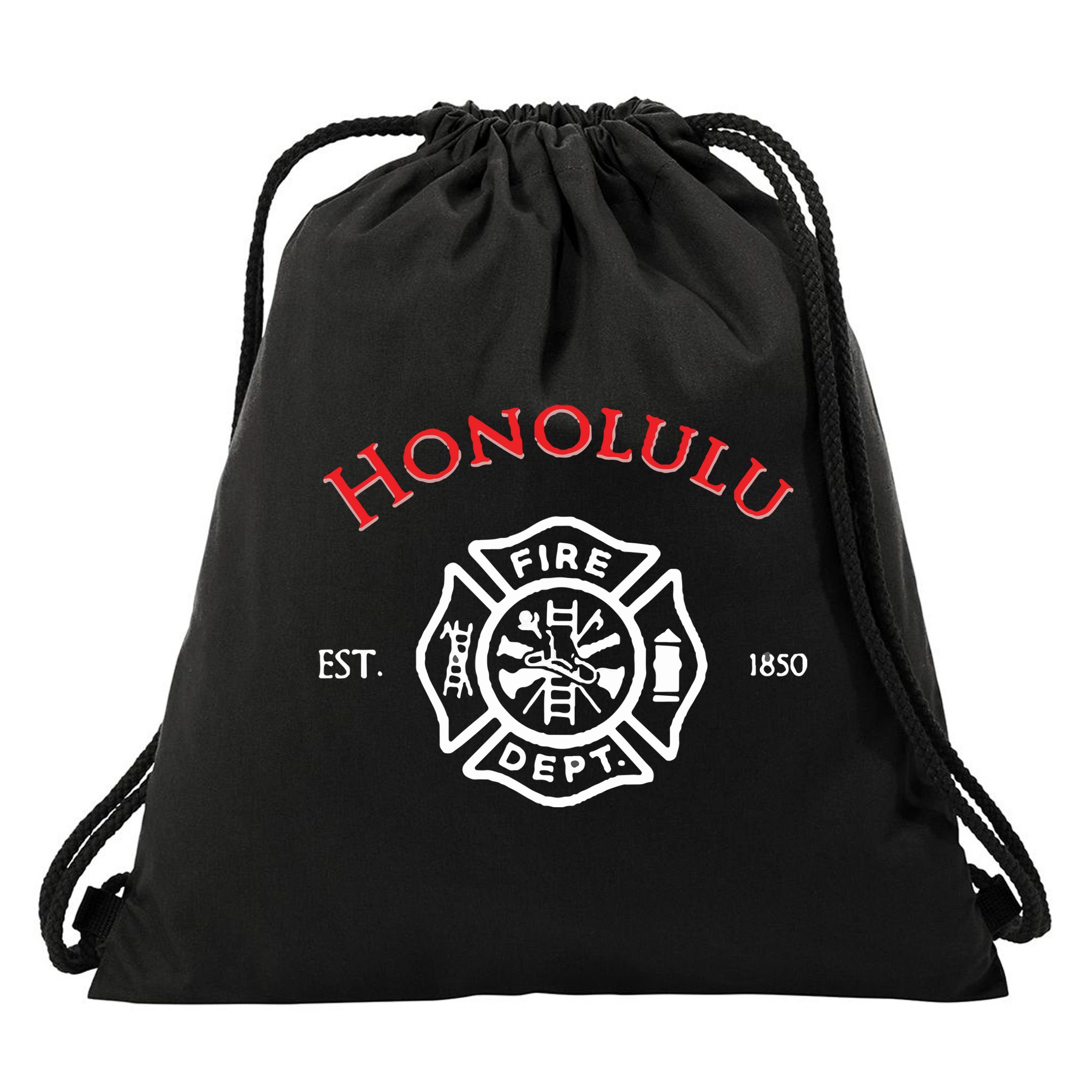Honolulu Hawaii Fire Department Firefighters Rescue Drawstring Bag