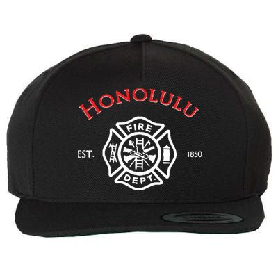 Honolulu Hawaii Fire Department Firefighters Rescue Wool Snapback Cap