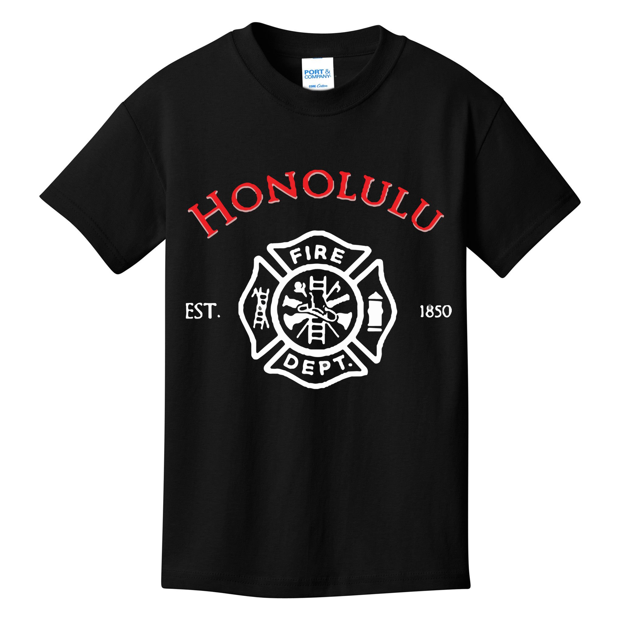 Honolulu Hawaii Fire Department Firefighters Rescue Kids T-Shirt