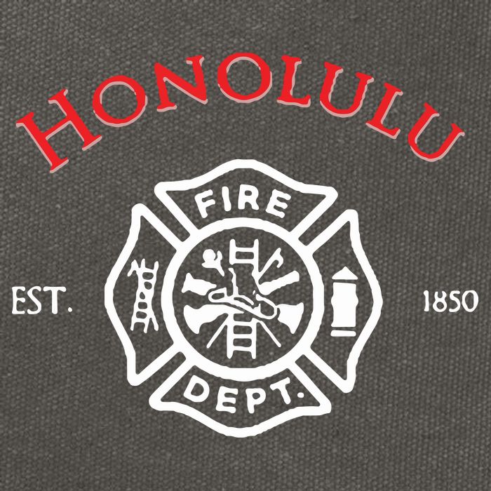 Honolulu Hawaii Fire Department Firefighters Rescue Cotton Canvas Backpack