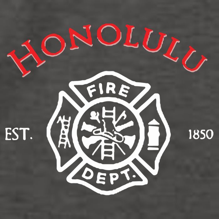 Honolulu Hawaii Fire Department Firefighters Rescue Vector Backpack