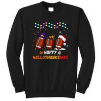 Happy Hallothanksmas Football Halloween Thanksgiving Xmas Sweatshirt