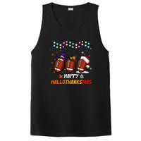 Happy Hallothanksmas Football Halloween Thanksgiving Xmas PosiCharge Competitor Tank