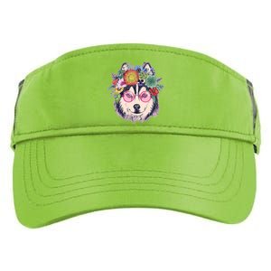 Hippy Hipster Flower Crown Dog Adult Drive Performance Visor