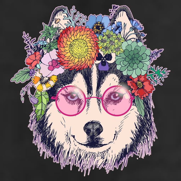 Hippy Hipster Flower Crown Dog Adult Drive Performance Visor