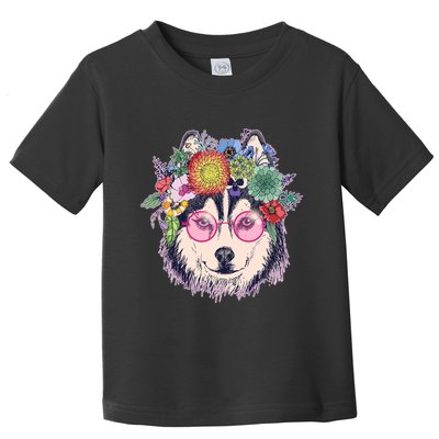 Hippy Hipster Flower Crown Dog Toddler T-Shirt