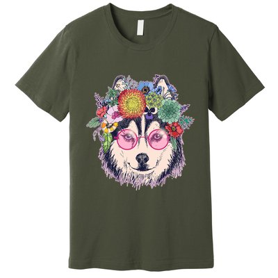 Hippy Hipster Flower Crown Dog Premium T-Shirt