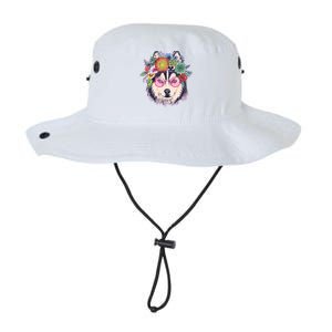 Hippy Hipster Flower Crown Dog Legacy Cool Fit Booney Bucket Hat