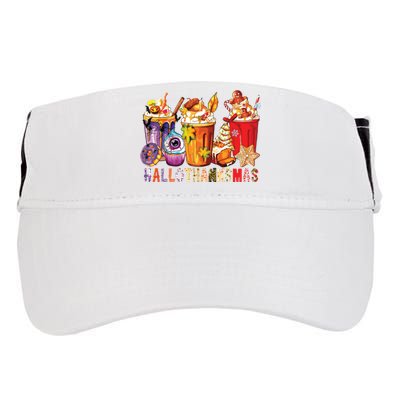 Happy Hallothanksmas Funny Halloween Thanksgiving Christmas Adult Drive Performance Visor