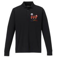 Happy Hallothanksmas Football Halloween Thanksgiving Xmas Performance Long Sleeve Polo