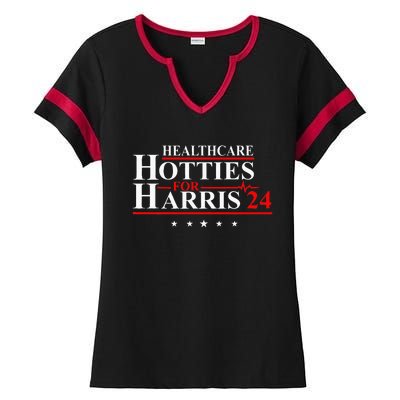 Healthcare Hotties For Harris 24 Design Ladies Halftime Notch Neck Tee