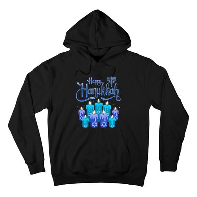 Happy Hanukkah Festival Of Light Candles Cute Gift Hoodie