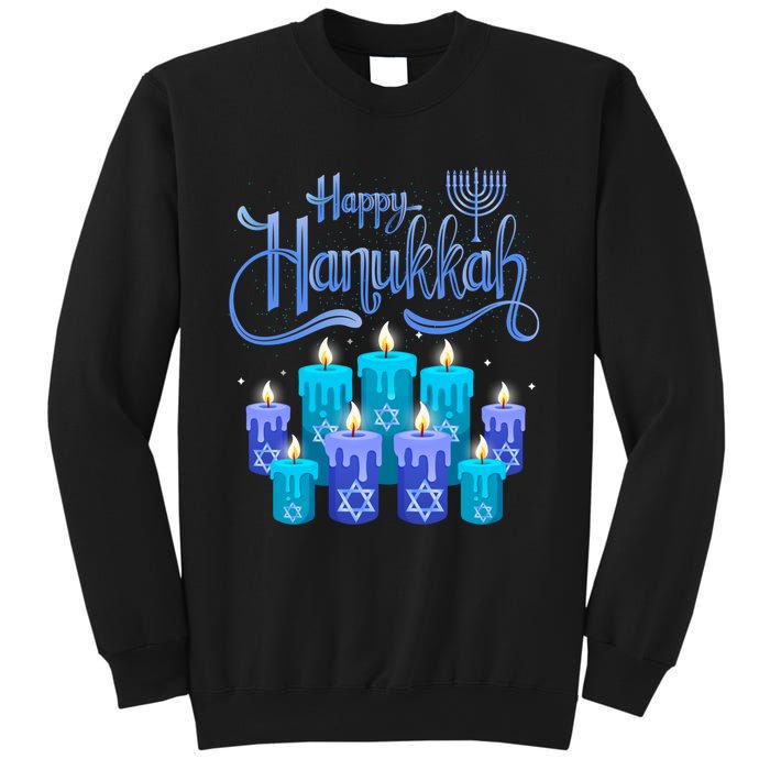 Happy Hanukkah Festival Of Light Candles Cute Gift Sweatshirt