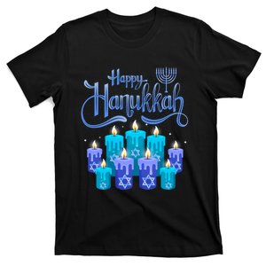 Happy Hanukkah Festival Of Light Candles Cute Gift T-Shirt