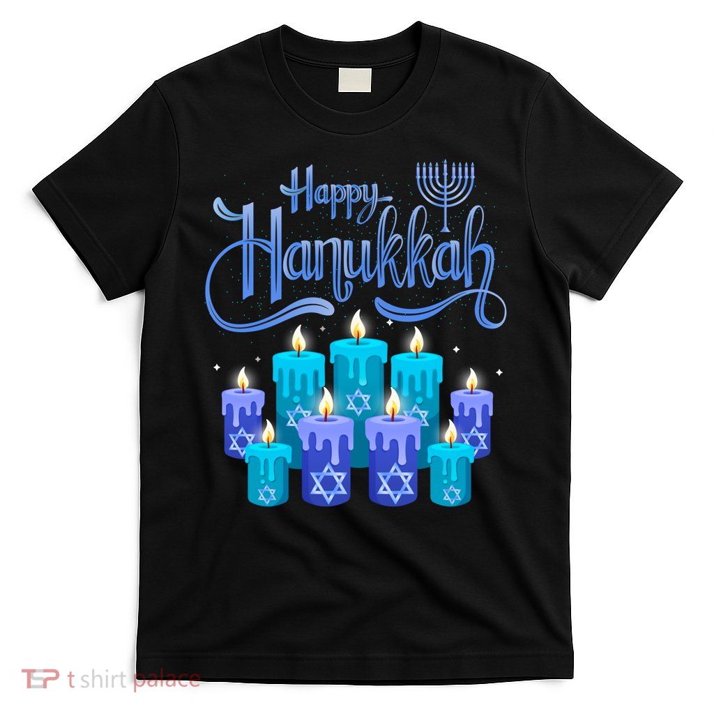 Happy Hanukkah Festival Of Light Candles Cute Gift T-Shirt