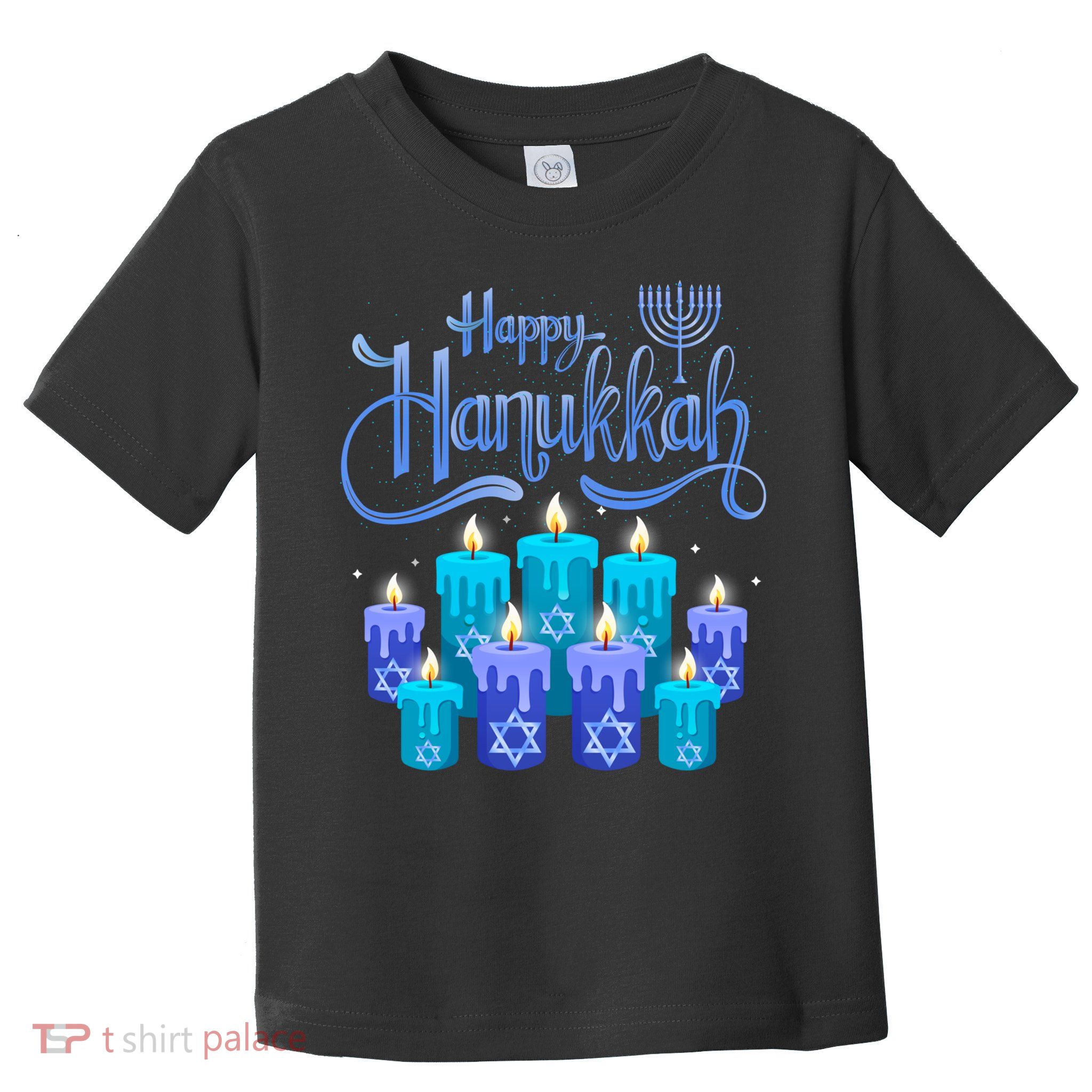 Happy Hanukkah Festival Of Light Candles Cute Gift Toddler T-Shirt