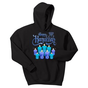 Happy Hanukkah Festival Of Light Candles Cute Gift Kids Hoodie