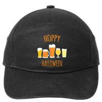 Hoppy Halloween Funny Halloween Beer Drinking Gift 7-Panel Snapback Hat