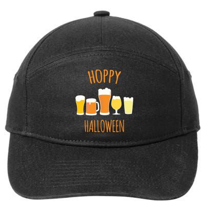 Hoppy Halloween Funny Halloween Beer Drinking Gift 7-Panel Snapback Hat