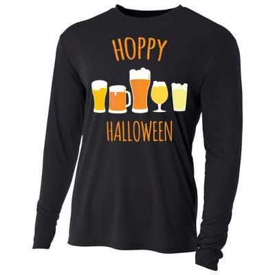 Hoppy Halloween Funny Halloween Beer Drinking Gift Cooling Performance Long Sleeve Crew