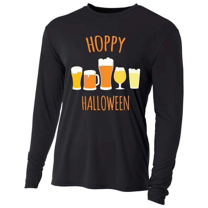 Hoppy Halloween Funny Halloween Beer Drinking Gift Cooling Performance Long Sleeve Crew