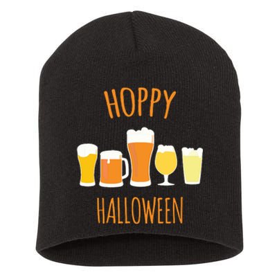 Hoppy Halloween Funny Halloween Beer Drinking Gift Short Acrylic Beanie