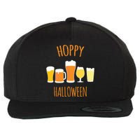 Hoppy Halloween Funny Halloween Beer Drinking Gift Wool Snapback Cap