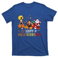 Happy Hallothanksmas Funny Halloween Thanksgiving Christmas T-Shirt