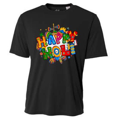 Happy Holi Festival Colors India Hindu Cooling Performance Crew T-Shirt