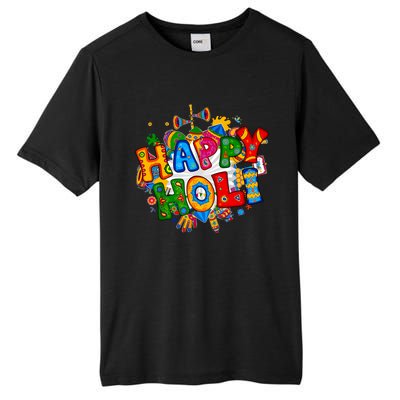 Happy Holi Festival Colors India Hindu Tall Fusion ChromaSoft Performance T-Shirt