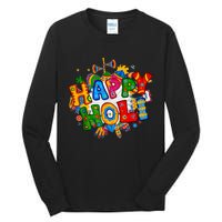 Happy Holi Festival Colors India Hindu Tall Long Sleeve T-Shirt