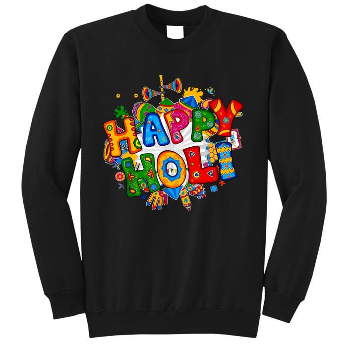 Happy Holi Festival Colors India Hindu Tall Sweatshirt