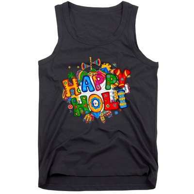 Happy Holi Festival Colors India Hindu Tank Top