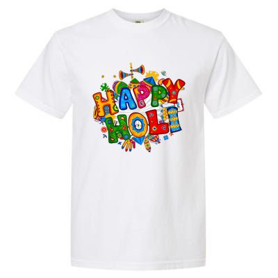 Happy Holi Festival Colors India Hindu Garment-Dyed Heavyweight T-Shirt