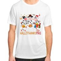 Happy Hallothanksmas Funny Santa Cow Halloween Thanksgiving Adult ChromaSoft Performance T-Shirt