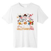 Happy Hallothanksmas Funny Santa Cow Halloween Thanksgiving Tall Fusion ChromaSoft Performance T-Shirt