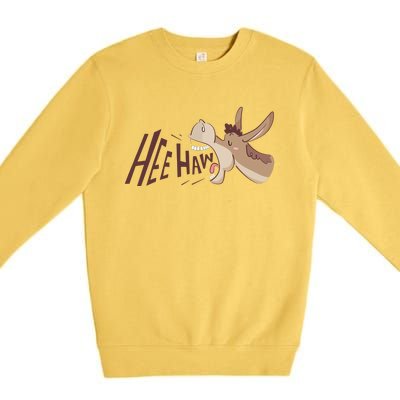 Hee Haw Funny Donkey Laughs Premium Crewneck Sweatshirt